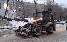 Механизированная уборка придомовой территории по адресу пр. Серебрянский, 19