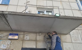 Электротехнические работы в доме по адресу ул. Героев Хасана, 157