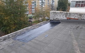 Локальный ремонт кровли дома по адресу ул. Елькина, 4А